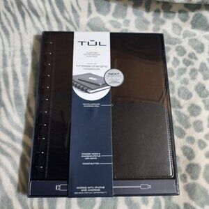 TUL® Wireless/Wired Charging Discbound Notebook, Leather Cover, Letter Size